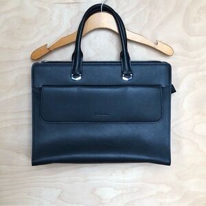 Bostanten Black Leather Briefcase 16inX12in.